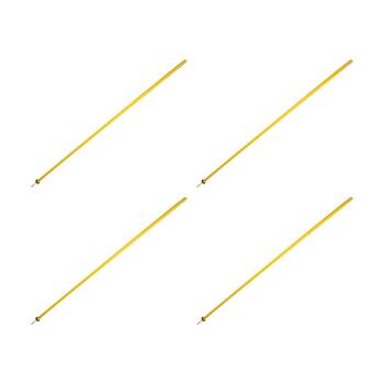 4PK Victor Sports Agility Pole Training Aid With Removable Spike Yellow 1.8m