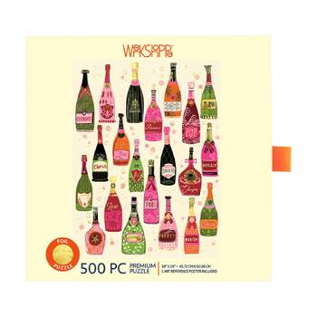500pc WerkShoppe Gold Foil Bubble Pop Fizz Champagne Bottle Puzzle