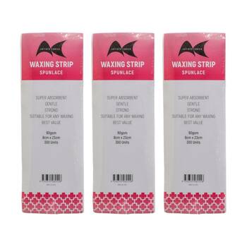 3x 300pc Artists Choice Wax Strips Spunlace 90gsm Hair Removal 8x23cm