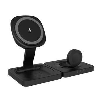 Chargecore 3 In 1 Wireless Foldable Magnetic Fast 15W Charger Black