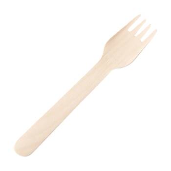 40x 50pc Partyware FSC Earth-Friendly Fork Set Tableware/Serveware 160mm Wood