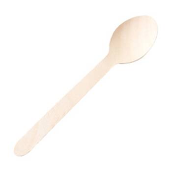 40x 50pc Partyware FSC Friendly Teaspoon Set Tableware/Serveware 110mm Wood