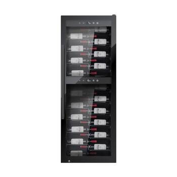 Caso 97 Bottle Presentation Style Lockable Wine Fridge With UV Glass Silver