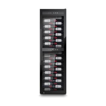 Caso?141 Bottle Presentation Style Lockable Wine Fridge With UV Glass Silver
