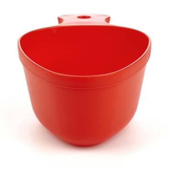 4PK Wildo Kasa Army Mug Lightweight Camping Stackable Plastic Red 300ml
