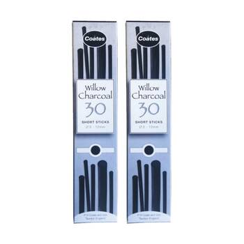 2x 30pc Coates Willow Art & Craft Artist/Student Drawing Charcoal 3-12mm