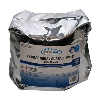 2400pc Cleanstar Surface Wipes Germ Killing 75 Percent Alcohol Antibacterial