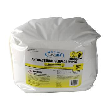 2400pc Cleanstar Surface Wet Wipes Antibacterial No Alcohol Lemon Scented