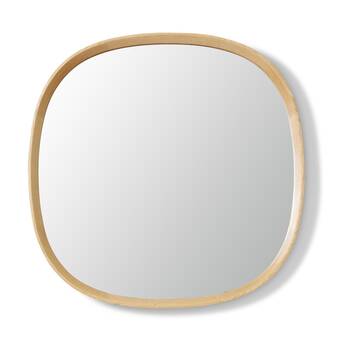 E Style Maha Square Round Mirror Minimalist Home Decor Natural 60x5x60cm