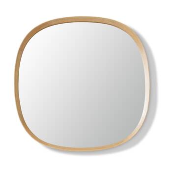 E Style Maha Square Round Mirror Minimalist Home Decor Natural 80x6x80cm