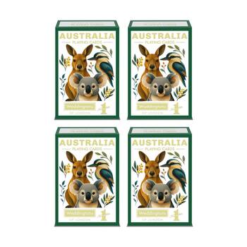 4PK Waddingtons Australian Animals Family Friendly Playing Cards 55