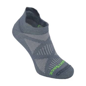 Wrightsock Coolmesh II Cushion Tab Socks Seamless Toe Breathable Steel Grey