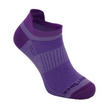 Wrightsock Coolmesh II Tab Socks Blister-Free Breathable Purple/Plum