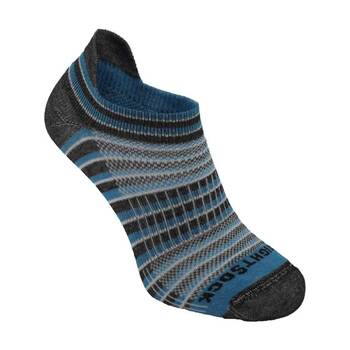 Wrightsock Coolmesh II Tab Socks Blister-Free Turquoise/Black Stripe