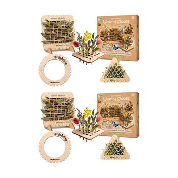 2PK Koala Dream Kids 3y+ Bush Blooms Wooden Weaving Shapes Craft Kit