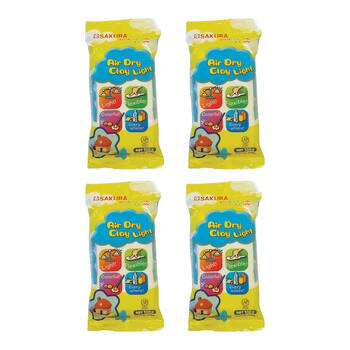 4PK Sakura Art/Craft Light Air-Dry Modelling Sculpting Clay 100g