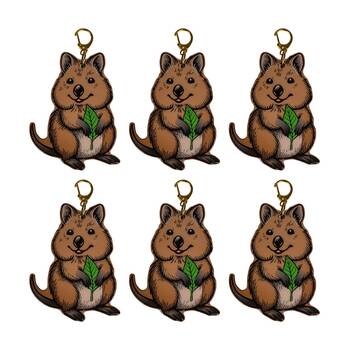 6PK MDI Bottle Opener Keychain Cartoon Quokka Australian Souvenir Multicolour