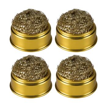 4PK Doss Soldering Tip Cleaning Ball Brass Solder Sponge No Water Cleaner
