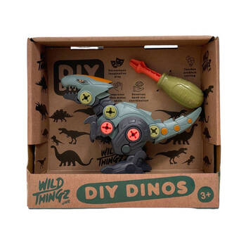 Johnco Wild Thingz DIY Dino Velociraptor Childrens Playset 3Y+