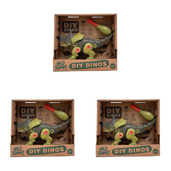 3PK Johnco Wild Thingz DIY Dino Centrosaurus Childrens Playset 3Y+