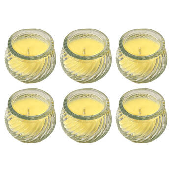 6PK Glass Citronella 80g Candle