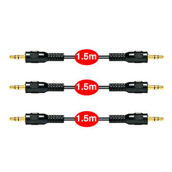3px 1.5m Aux Gold Plated Cable 3.5Mm Male To Male
