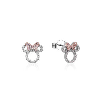 Couture Kingdom Disney Minnie Mouse Outline Stud Earrings 10mm Silver