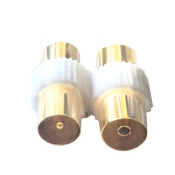 2pc Coax Female to Coax Female Socket/PAL Male to Male TV Antenna Adapter