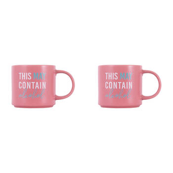 2PK Splosh Cheeky Drink Ceramic Coffee/Tea Mug 9x13.5cm - Pink