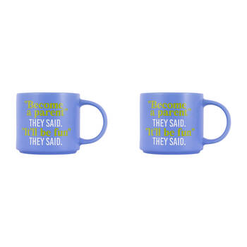 2PK Splosh Cheeky Parent Ceramic Coffee/Tea Mug 9x13.5cm - Purple