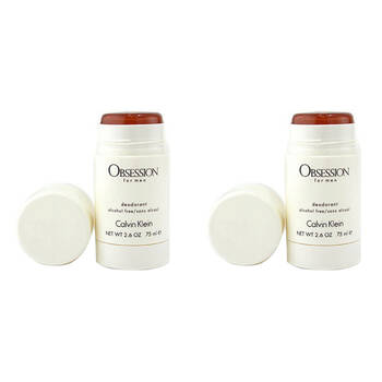 2PK Calvin Klein Obsession Deodorant Stick Alcohol Free/Sons Alcool For Men 2.6oz