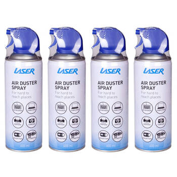 4PK Laser 400ml Hard to Reach Air Duster Spray