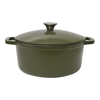 Classica 26cm/5.5L Cast Iron Casserole - Olive Green