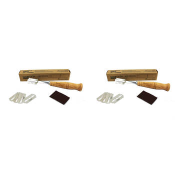 2PK Brunswick Bakers Curved Bread Lame Cooking Utensil w/ 5 Blades 19cm