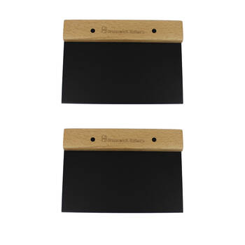 2PK Brunswick Bakers Stainless Steel Dough Scraper Cooking Utensil 20x14cm