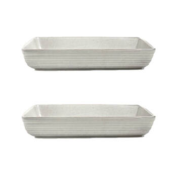 2PK Classica Lunde Rectangle Oven Baking/Roasting Dish 32x21x6cm Reactive Grey