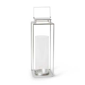 E Style Jylan 48cm Metal Pillar Candle Holder - Silver