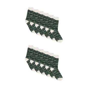 12PK Sock Wave Fun Colourful Pattern Crew Length Socks Mix A One Size Assorted