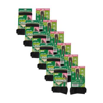 6PK Brazco Girls Bamboo Leggings Full Length High Waist Slim Fit One Size