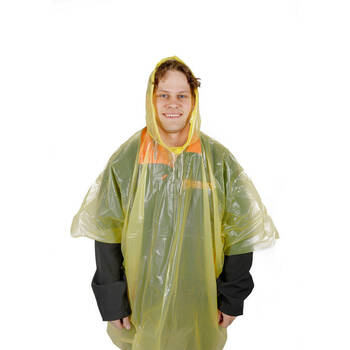 4PK Wildtrak Vinyl Poncho Raincoat Waterproof 132x100cm Assorted