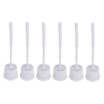 6x 2pc Ultimo Toilet Brush Set Round Cleaning Brush 34x11.4cm
