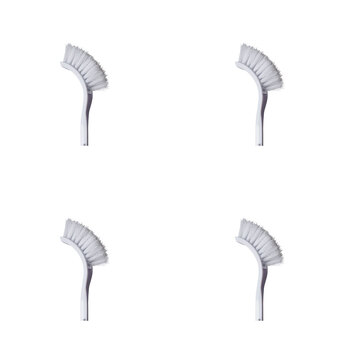 4x 2pc Ultimo Toilet Brush Set Compact Durable 38x12cm