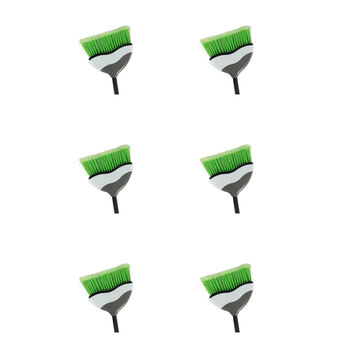 6PK Ultimo Angle Head Broom Cleaning Tool Green/Grey Assorted 1.2M 25x133cm