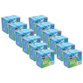 12PK kemasi Non-Scratch Scourer Sponges Home Bathroom Kitchen Cleaning