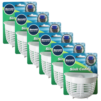 6PK kemasi Sink Caddy W/Suction Grip Home Bathroom Cleaning
