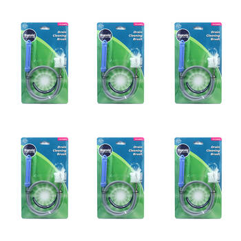 6PK Kemasi Flexible Kitchen/Bathroom Drain Cleaning Cable Brush 1m Grey