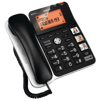 VTech 20250E DECT Corded Desk Handset - Black