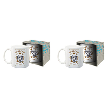 2PK Aquarius Cheech & Chong Ceramic Mug w/ Handle 325ml