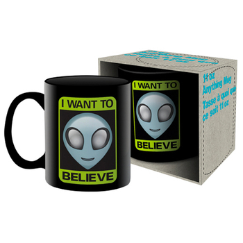 300ml Aquarius Aliens I Want To Believe Ceramic Mug
