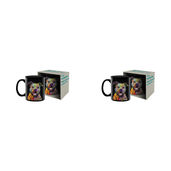2PK Aquarius Dean Russo Pit Bull 310ml Ceramic Coffee Mug w/ Handle